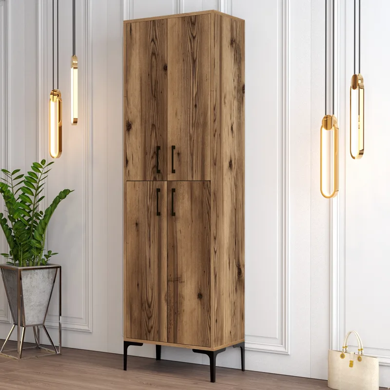 Παπουτσοθήκη Berlin A - Walnut 845Hct4104 (60x200x35)