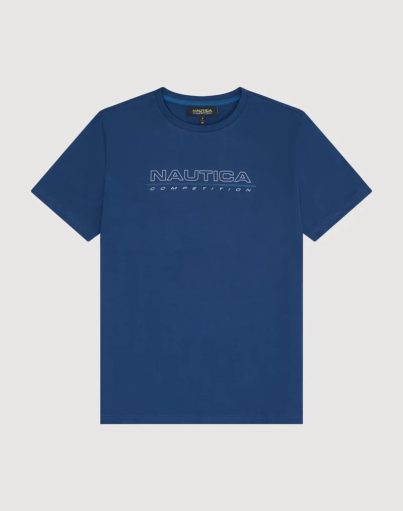 NAUTICA ΜΠΛΟΥΖΑ T-SHIRT ΚΜ Grinnell T-Shirt 3NCN7V03935-518 Blue