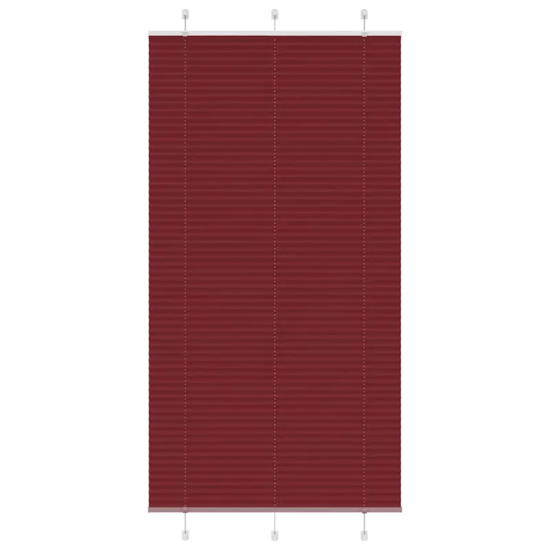 vidaXL Πλισέ Στόρι Μπορντό Κόκκινο 105x200 εκ. Πλάτος Υφάσματος 104,4 εκ. Πολυεστέρας