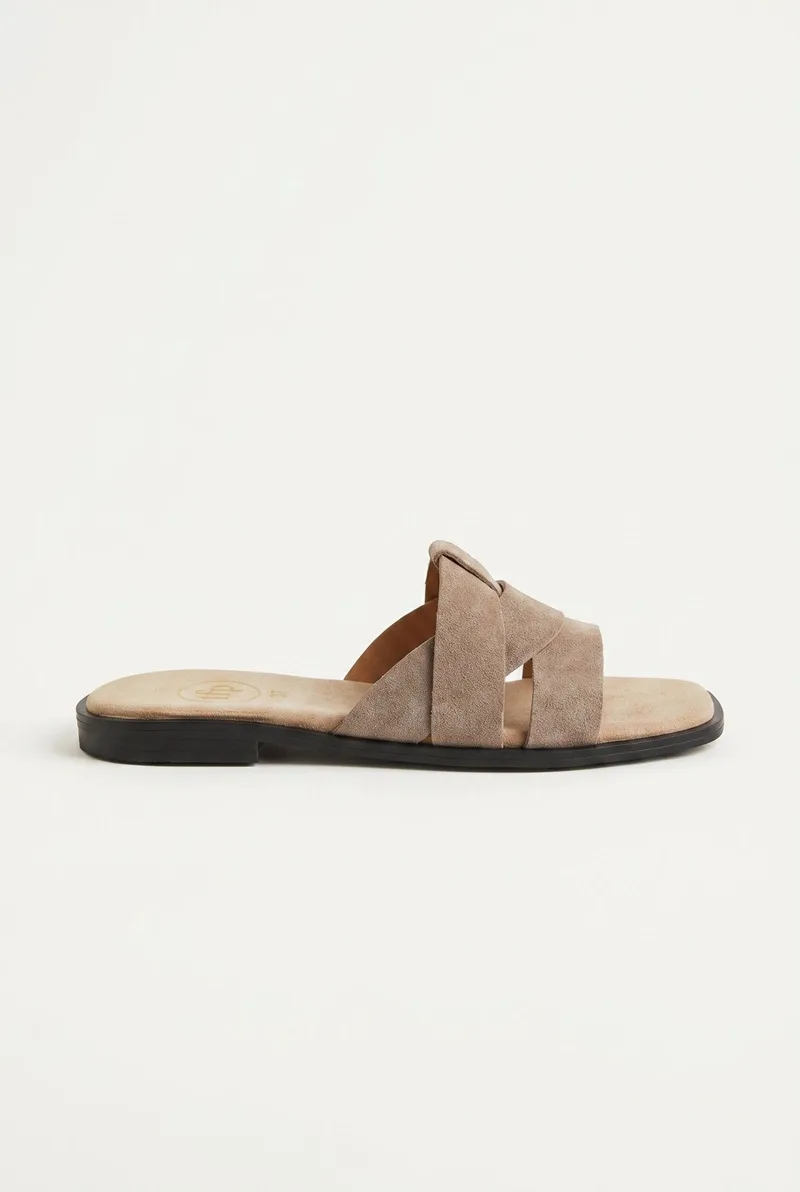 TFP Suede Leather Sandals Slide Strap - I20 - Sand Suede