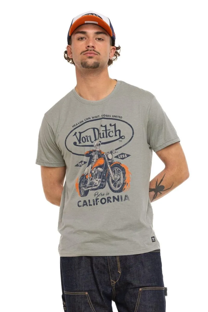 VON DUTCH T-Shirts VD/1/TR/FEAR/K - KHAKI-VD/1/TR/FEAR/K-KHAKI