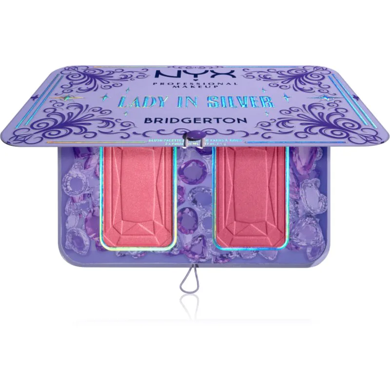 NYX Professional Makeup Bridgerton Royal Blush παλέτα με ρουζ απόχρωση 02 Lady In Silver 2x5 γρ