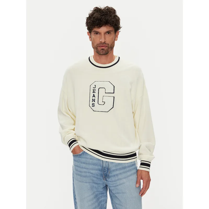 Guess Jeans Πουλόβερ M5YR21 Z3HM1 Εκρού Regular Fit