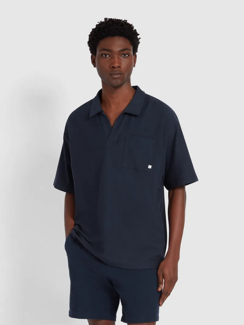 Farah Ανδρικό Polo Μπλουζάκι Κοντομάνικο Relaxed Fit από Οργανικό Βαμβάκι