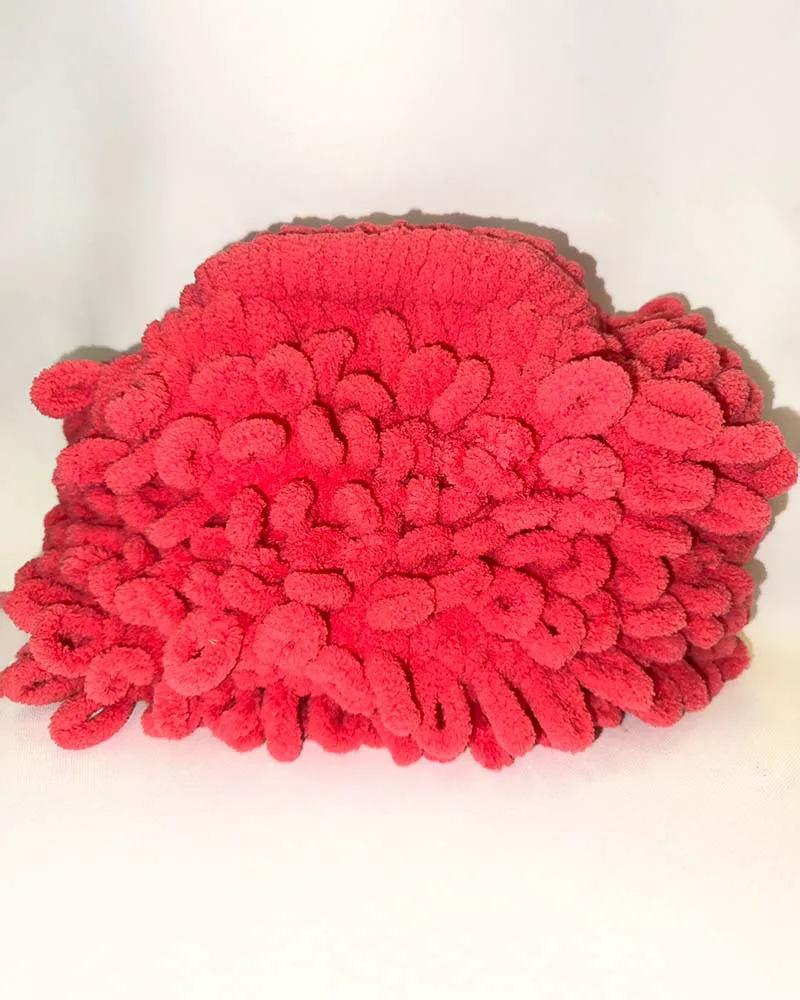 PUFFY CLUTCH BAG ΜΕ ΦΟΔΡΑ (ΦΟΥΞ)