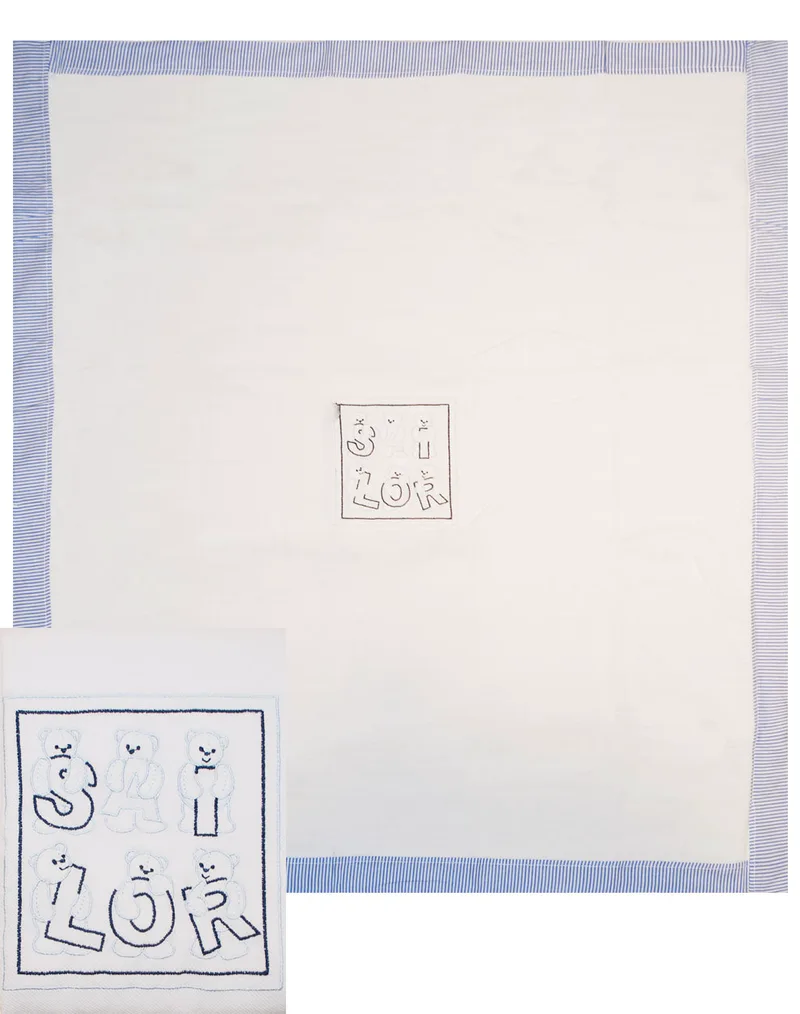 Κουβέρτα με ριγέ λεπτομέρειες - Μπλε 11-216457-0