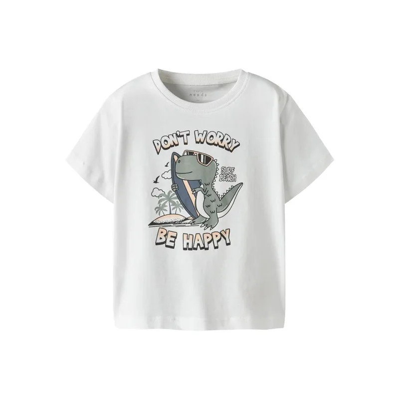 Μπλούζα μακό αγόρι name it-13228225-Bright White