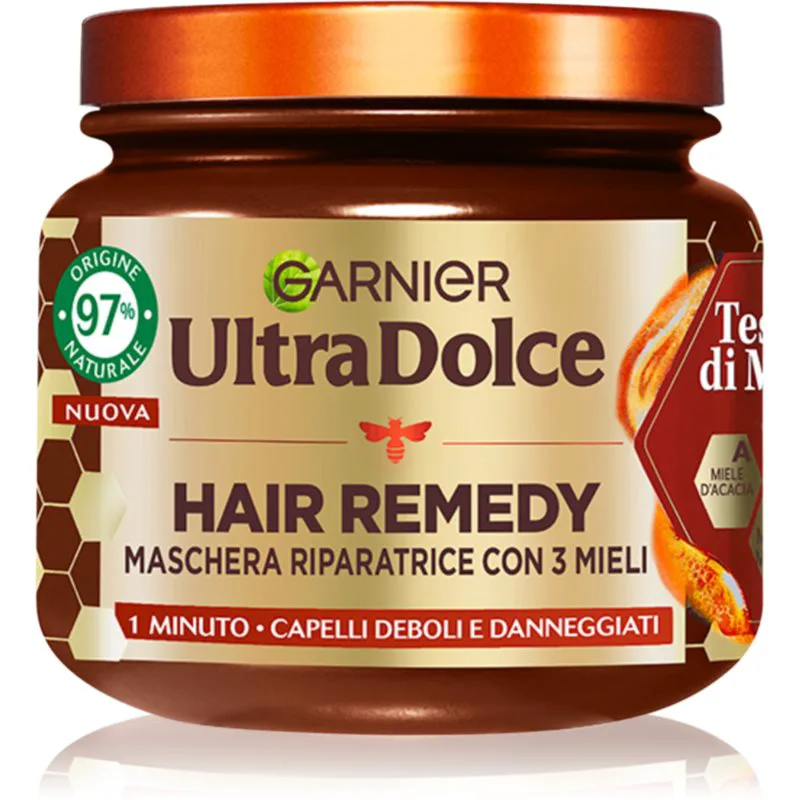 Garnier Ultra Doux Honey Treasures αναγεννητική μάσκα για κατεστραμμένα μαλλιά 340 ml