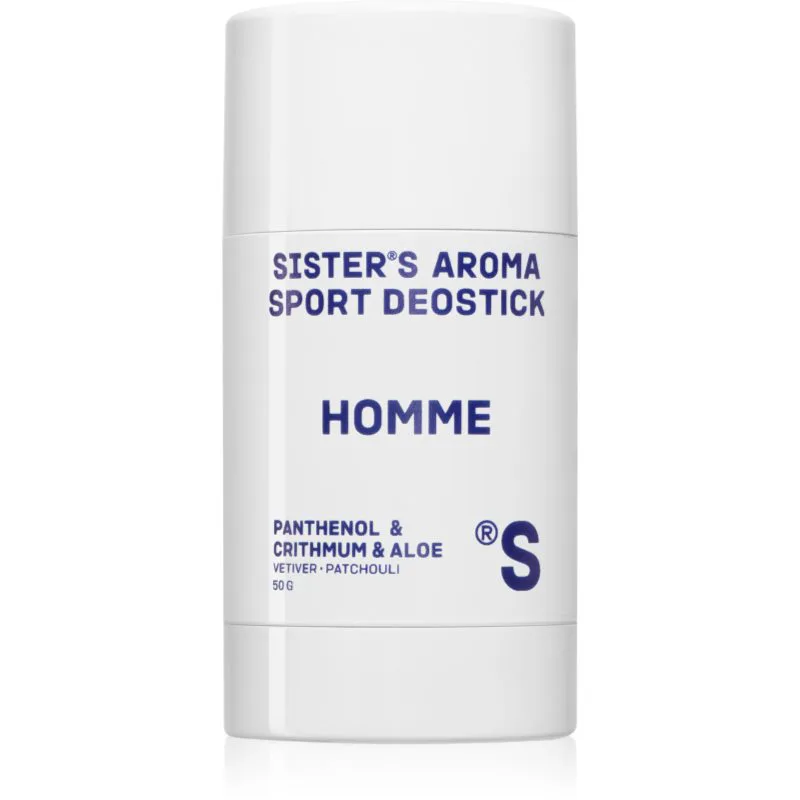Sister's Aroma Homme Sport Deostick στερεό αποσμητικό ενάντια στην δυσοσμία και τον ιδρώτα για άντρες 50 γρ