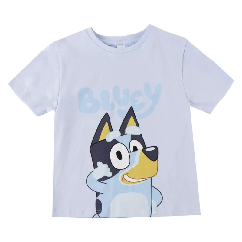 Bluey Smile Παιδικό Κοντομάνικο Μπλουζάκι Μπλε Μπλε