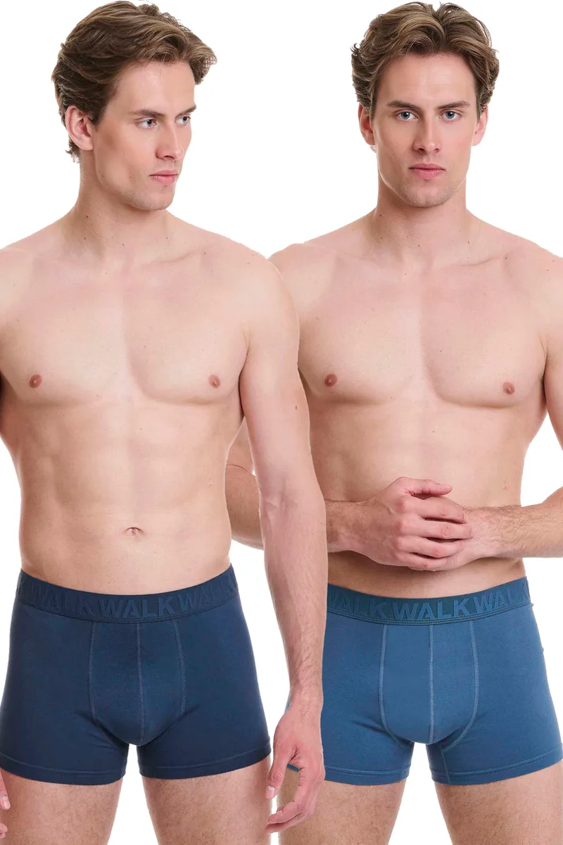 Walk ανδρικά μποξεράκια stretch cotton (Συσκ. 2τμχ.) - W1761-1-0307
