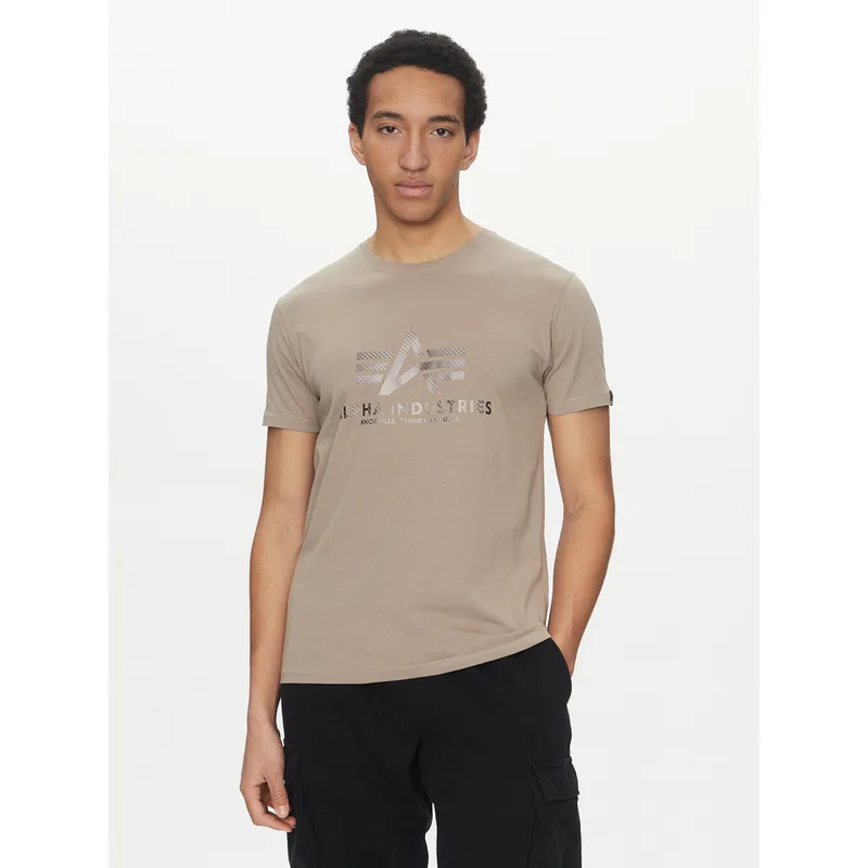 Alpha Industries T-Shirt Basic 100501 Μπεζ Regular Fit