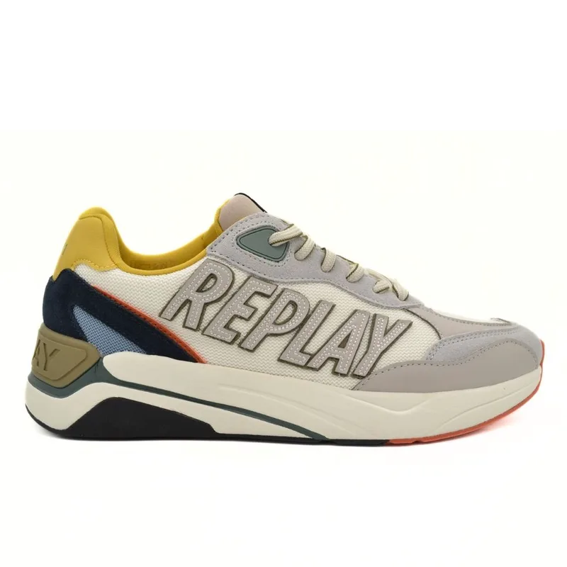 REPLAY ΑΝΔΡΙΚΟ SNEAKER GMS6I .003.C0030T 3301 WHITE LT BEIGE