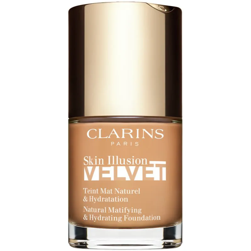 Clarins Skin Illusion Velvet Υγρή ματ βάση με θρεπτικό αποτέλεσμα απόχρωση 112C 30 ml