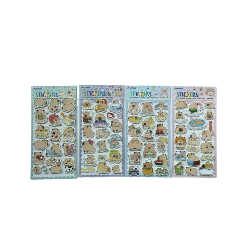 Stickers μεγάλα Αφρώδη Capybara (Τυχαία Επιλογή)