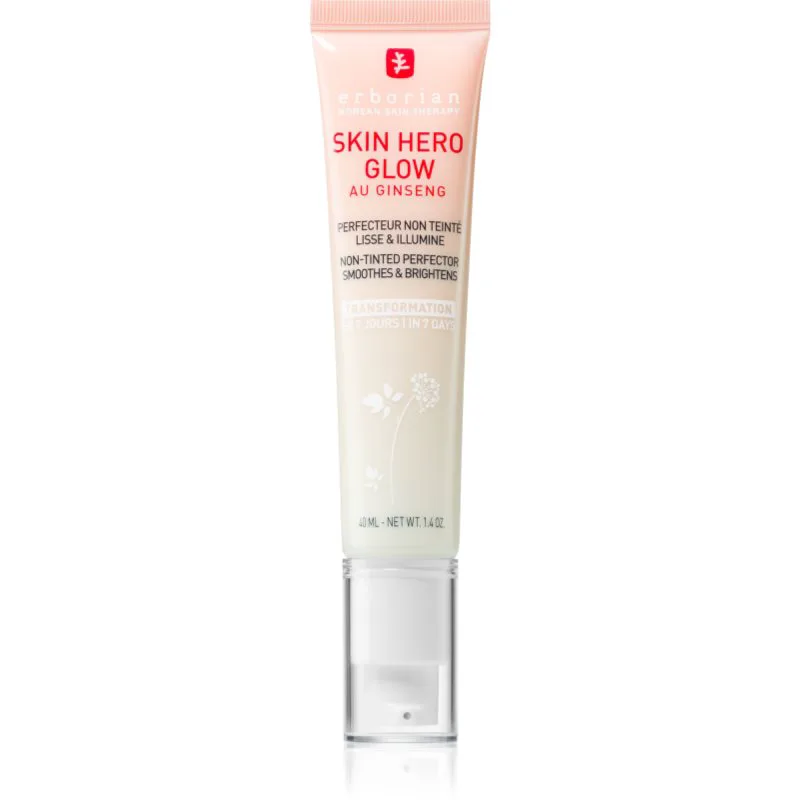 Erborian Skin Hero Glow Non-tinted Perfector ελαφριά κρέμα προσώπου για λαμπρότητα και ενυδάτωση 40 ml