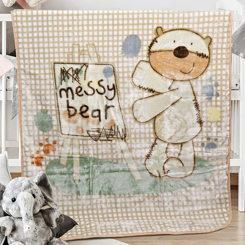 Κουβέρτα Βελουτέ Κούνιας 110x140 Beauty Home 5257 Bear 110x140