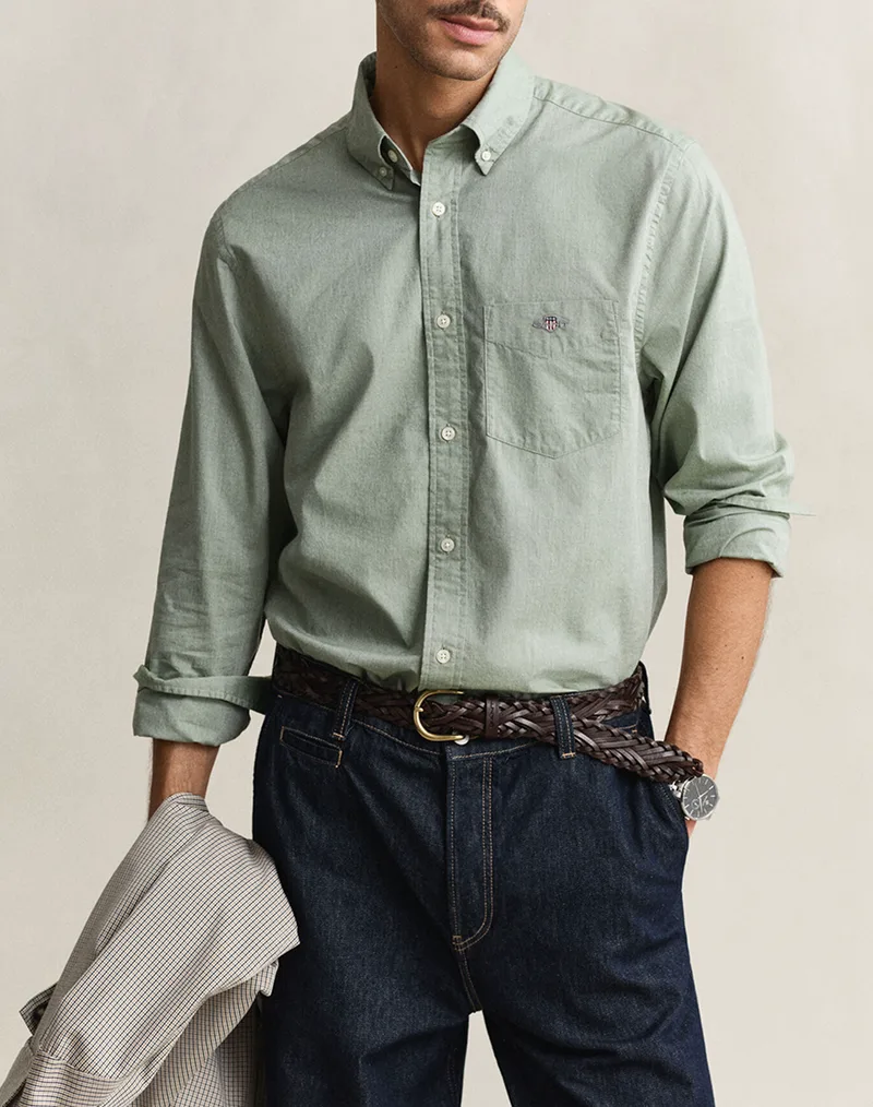 GANT ΥΠΟΚΑΜΙΣΟ ΜΜ REG POPLIN SHIRT 3G3000100-354 MintGreen