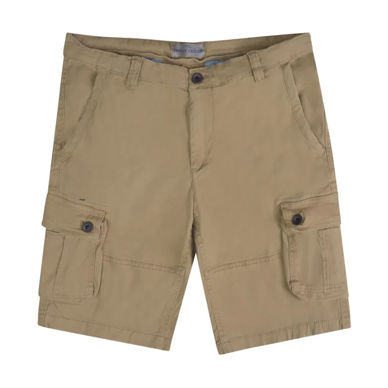 Prince Oliver Βερμούδα Cargo Μπεζ (Modern Fit)