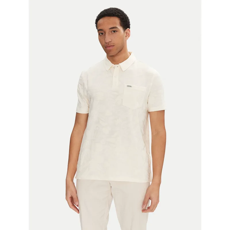 Guess Polo M5GP08 KCSJ0 Εκρού Regular Fit