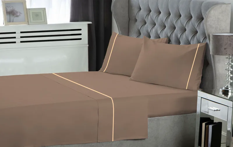 Σετ Σεντόνια Polycotton Υπέρδιπλα 240x270εκ. Light Brown Le Blanc 7005950-21 (Τύπος κατωσέντονου: Χωρίς Λάστιχο, Ύφασμα: 50% Cotton-50% Polyester, Χρώμα: Καφέ, Μέγεθος: Υπέρδιπλα) - Le Blanc - 7005950-21