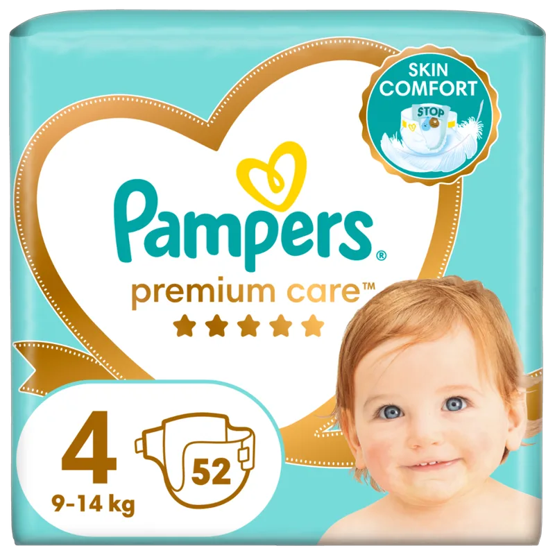 Πάνες Pampers Premium Care Jumbo Pack Νο4 (9-14kg) 52τεμ
