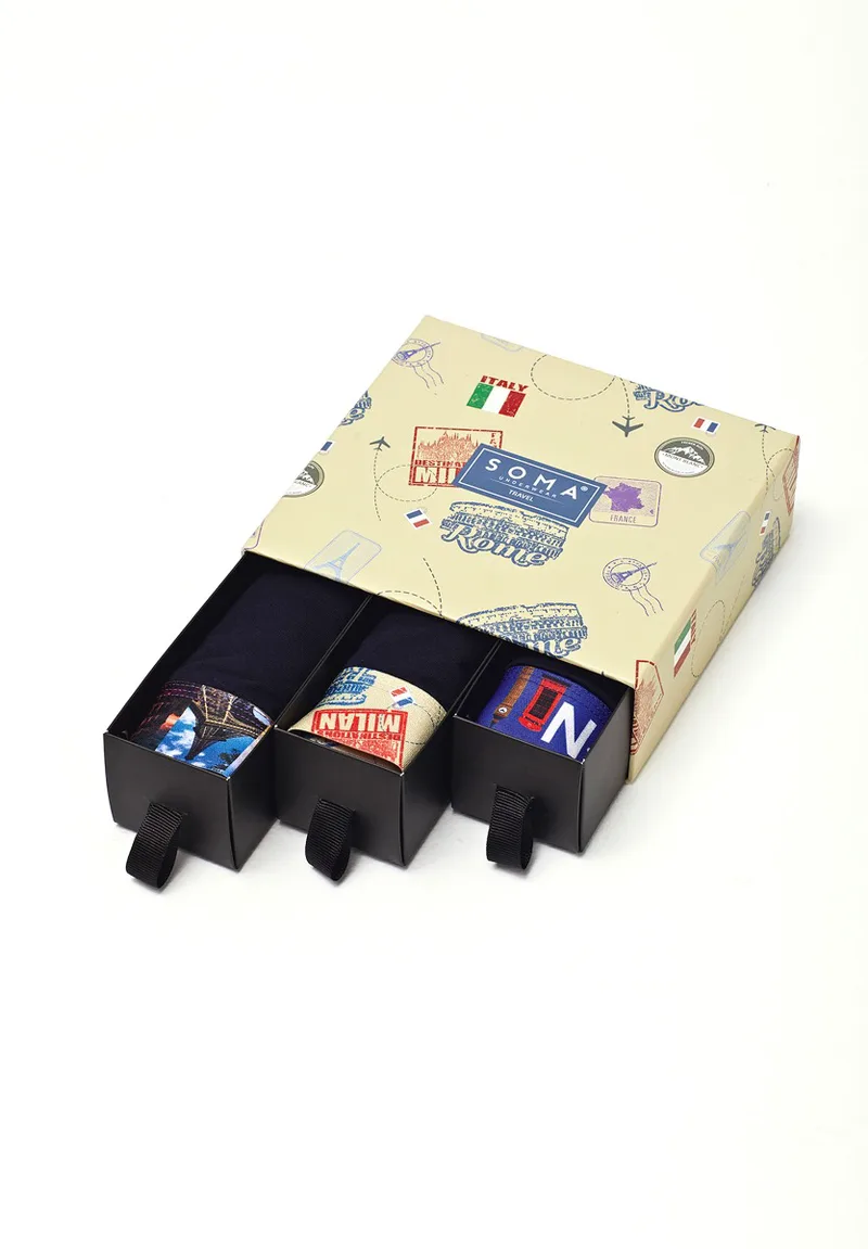 Boxer Soma ανδρικά σε κουτί Travel 3τμχ BOXTRAVEL