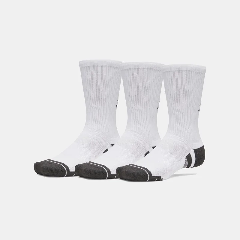 UNDER ARMOUR PERFORMANCE TECH 3-PACK CREW SOCKS ΑΣΠΡΟ