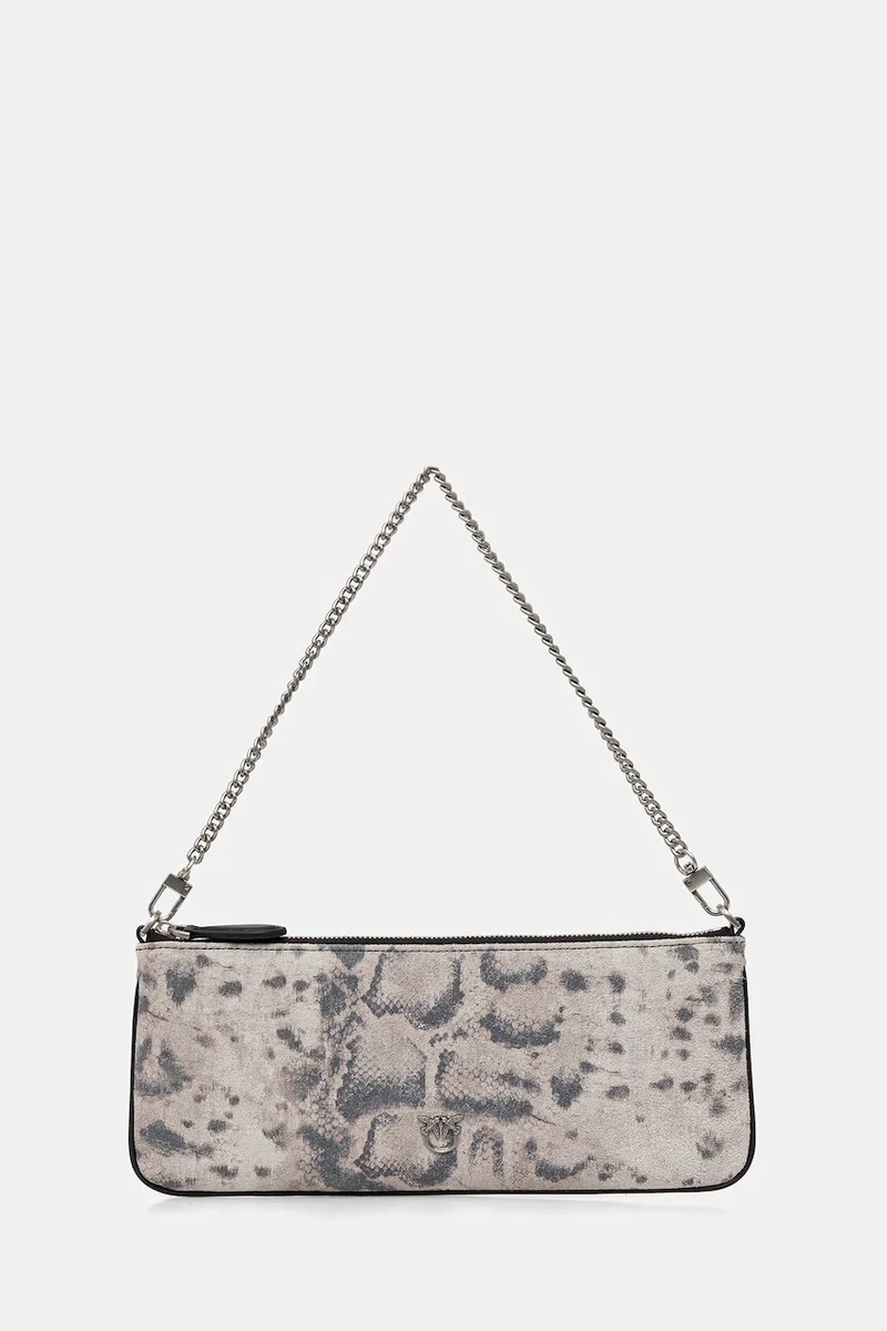 Pinko clutch γυναικεία από απομίμηση σουέτ