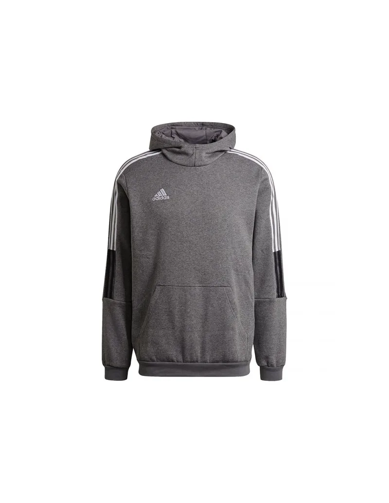 Adidas Tiro 21 Ανδρικό Φούτερ με Κουκούλα και Τσέπες Γκρι GP8805