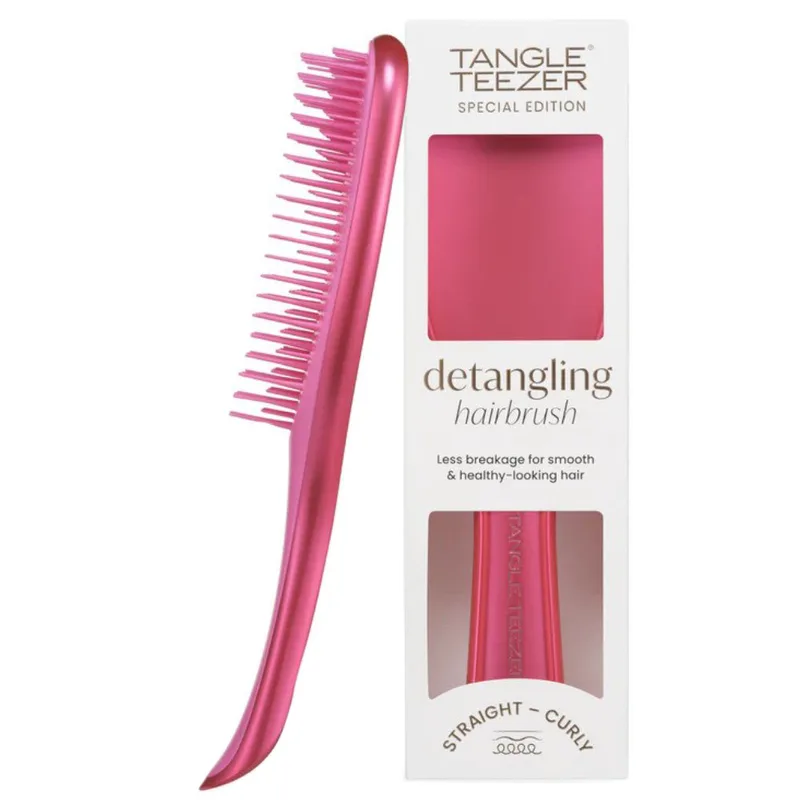 Tangle Teezer Special Edition The Ultimate Detangler Straight & Curly Hairbrush Βούρτσα για Εύκολο Ξεμπέρδεμα για Δυνατά & Σγουρά Μαλλιά 1 Τεμάχιο - After Party Ροζ