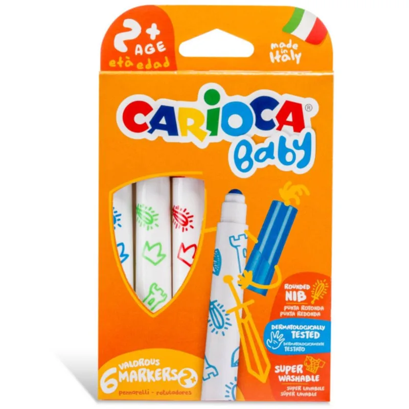 Μαρκαδόροι Carioca Teddy Baby 2+ Jumbo 6 Τεμάχια 42813