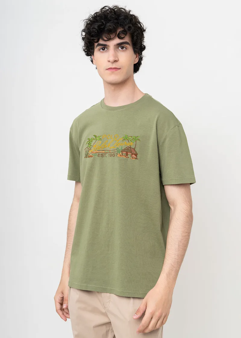 Polo Ralph Lauren Μπλούζα της σειράς Jersey Crewneck - 710966513 001 Tree Green