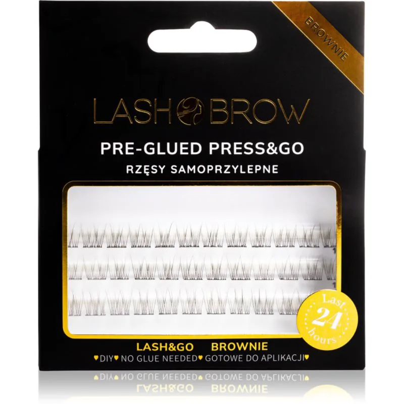 Lash Brow Press&Go Self-Adhesive Eyelashes αυτοκόλλητες βλεφαρίδες τουφάκια No Make Up Brownie 1 τμχ