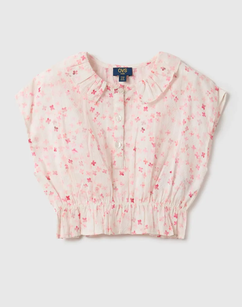 OVS AOP SHIRT 2575658-WHITE ALYSSUM Multi