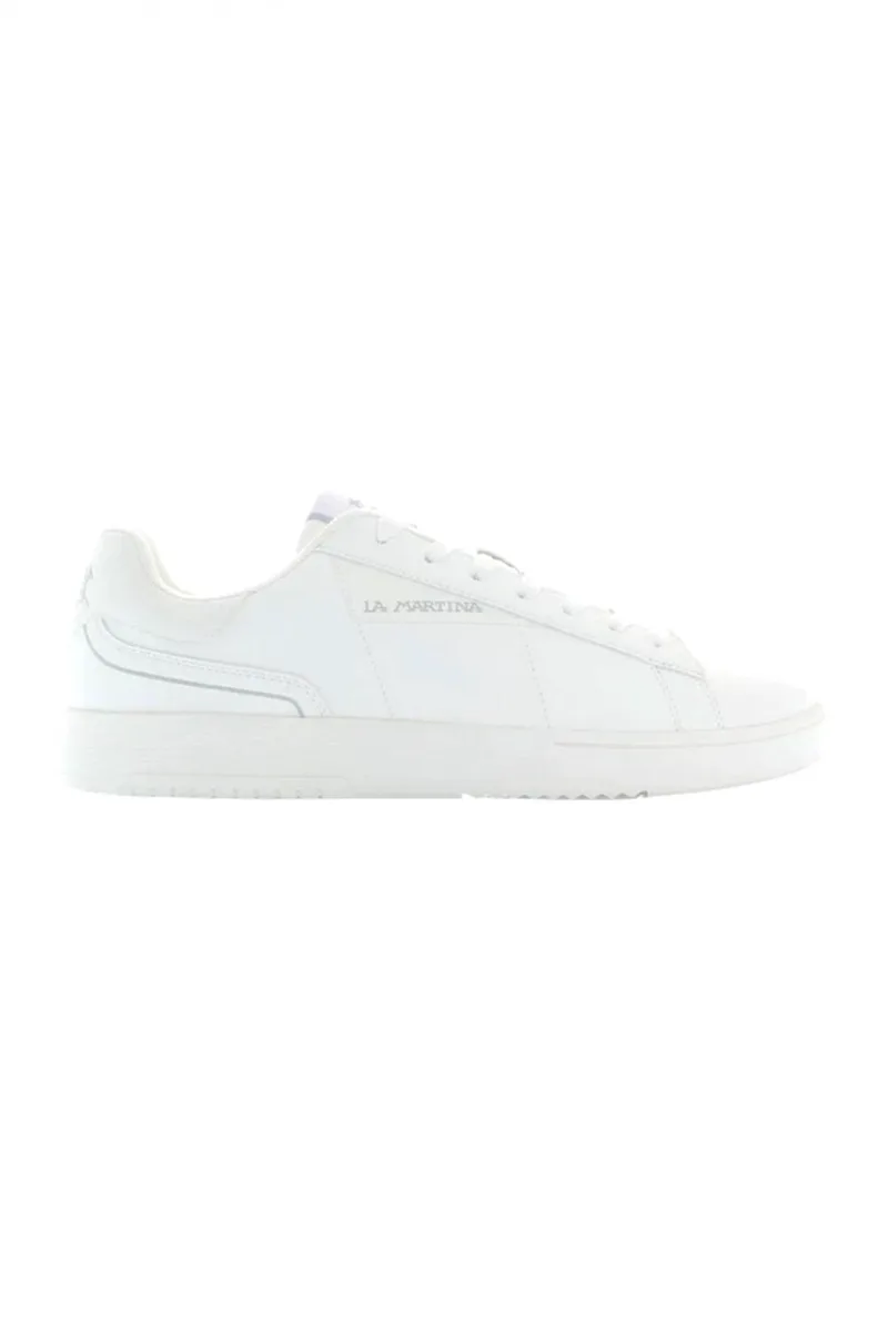 LA MARTINA ΠΑΠΟΥΤΣΙΑ SNEAKERS LOGO ΛΕΥΚΟ