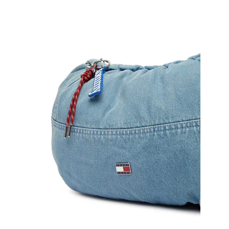 Τσάντα Tommy Hilfiger Tjw Icon Charms Denim Hobo AW0AW19259 Μπλε
