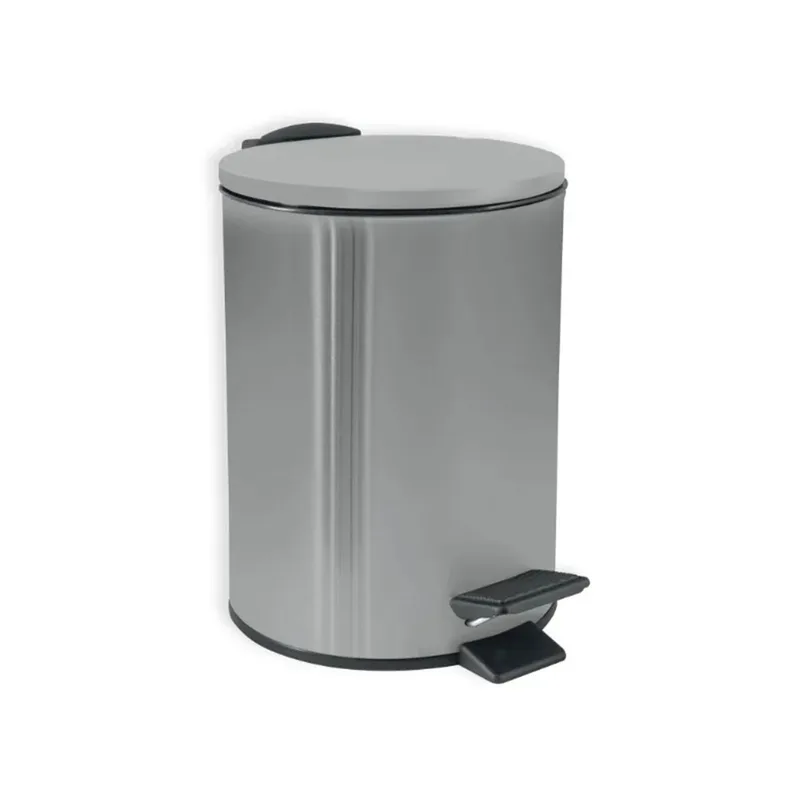 Κάδος Απορριμμάτων Μπάνιου (Φ20.5x26.7) Spirella 5lt Adelar Brushed