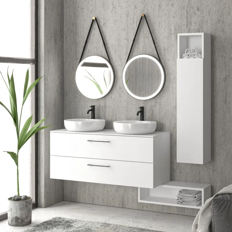 Έπιπλο με 2 Συρτάρια Premium Line Matt White (120x46.5cm) (Έπιπλο με Νιπτήρα)
