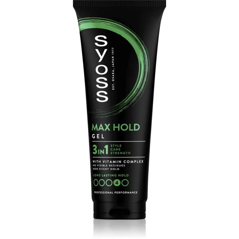 Syoss Max Hold τζελ για τα μαλλιά με δυνατό φιξάρισμα 250 ml