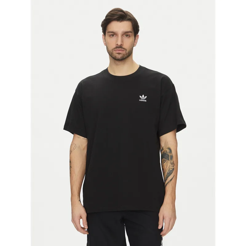 adidas T-Shirt Trefoil Essentials JD0349 Μαύρο Oversize