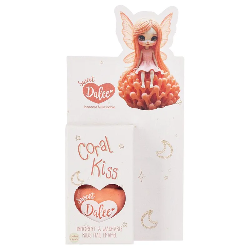 Sweet Dalee Nail Polish Παιδικό, Οικολογικό, Μη Τοξικό Βερνίκι Νυχιών με Βάση το Νερό 12ml - 912 Coral Kiss