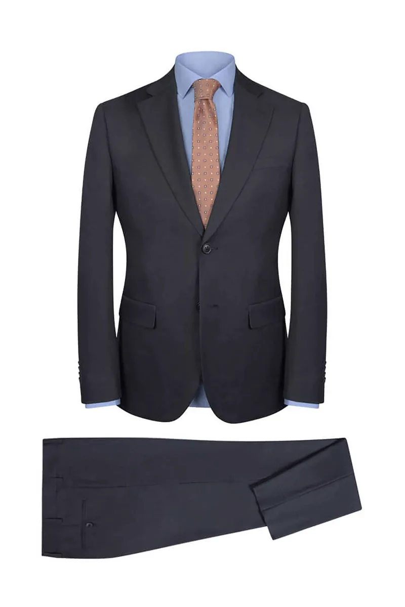 Prince Oliver ανδρικό κοστούμι μoνόχρωμο Modern Fit - 12560006 Ανθρακί