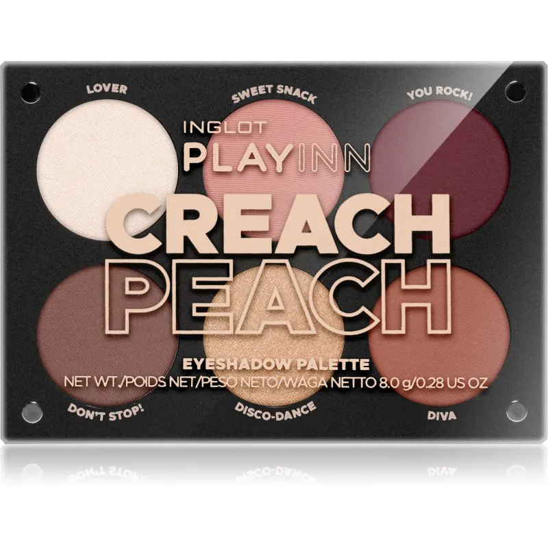 Inglot PlayInn Eyeshadow Palette Παλέτα σκιών για τα μάτια απόχρωση Creach Peach 8 γρ