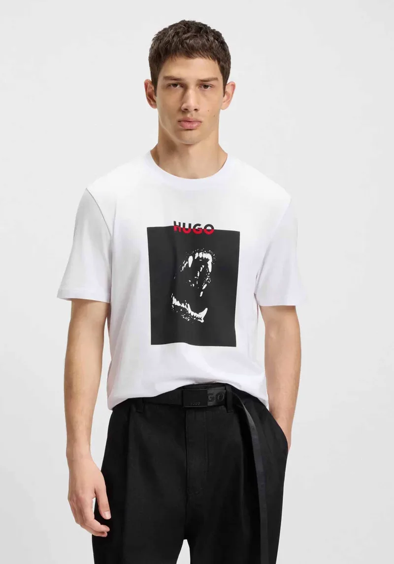 HUGO Κοντομάνικη T-shirt της σειράς Dobero - 50542734 100 White