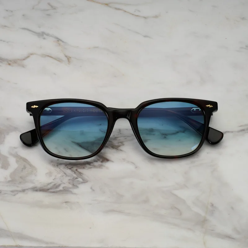 HARRY A2EP10 - HARRY - TORTOISE - GRADIENT BLUE Sunglasses | Tortoise | Gradient Blue Shades | Explicit Poets Sunglasses