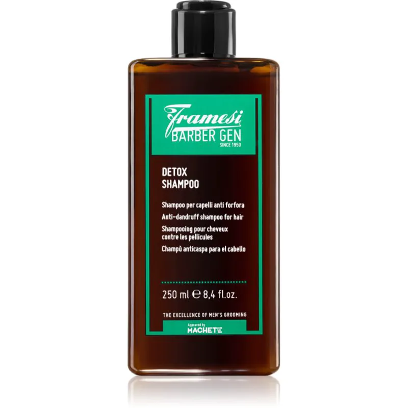 Framesi Barber Gen Detox σαμπουάν καθαρισμού και αποτοξίνωσης κατά της πιτυρίδας 250 ml