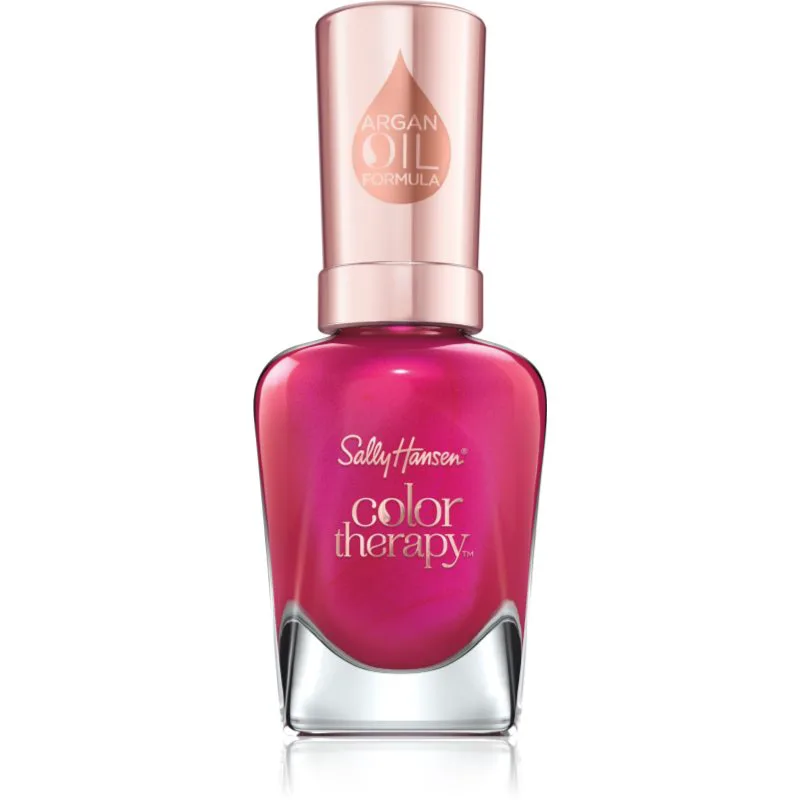 Sally Hansen Color Therapy περιποιητικό βερνίκι νυχιών απόχρωση 250 Rosy Glow 14.7 ml