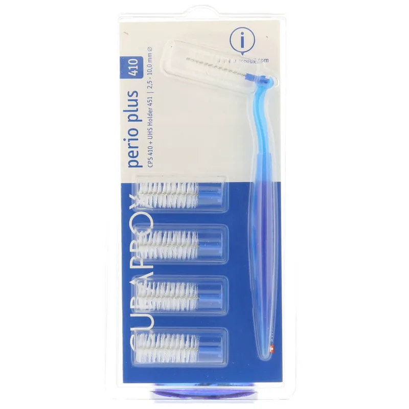Curaprox Perio Plus 410 Μπλέ Μεσοδόντια Βουρτσάκια με Λαβή 5 Τεμάχια