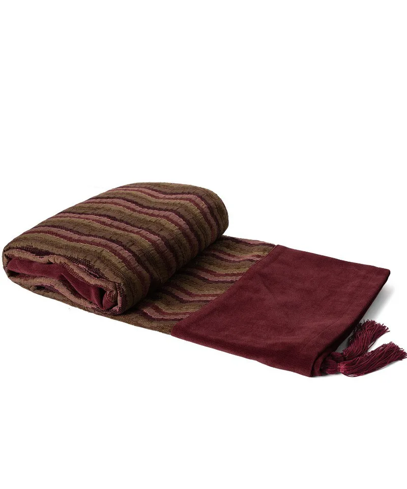 Ριχτάρι Πολυθρόνας Silk Fashion 602 Κύμα Μελιτζανί 150x180